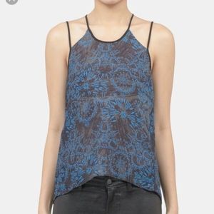 Helmut Lang Blue Print Top